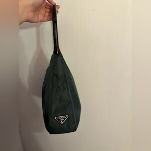 Prada Vintage Hobo Shoulder Bag in Nylon Khaki